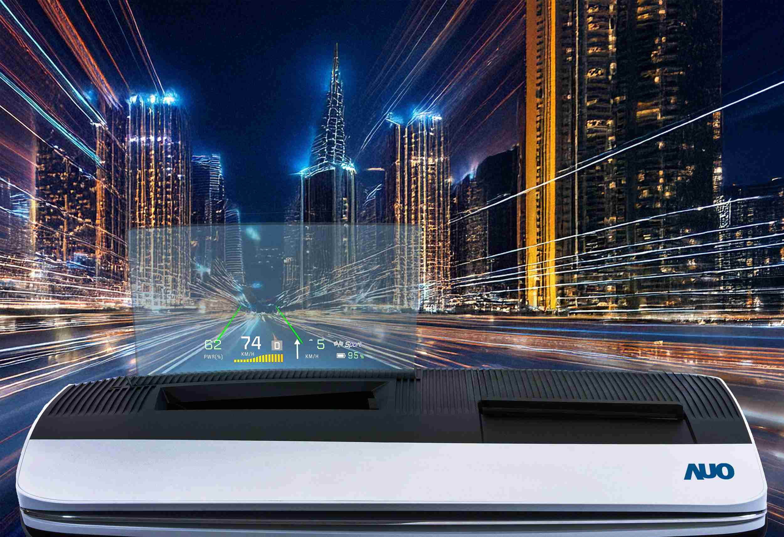 尊龙集团推出13吋Micro LED抬头显示器，，，，提供高入眼亮度、、、、高色彩饱和度的显示质量，，在阳光下或黑暗中都清晰可见，，，并利用Micro LED模块体积小的优势，，解决车用空间有限的痛点